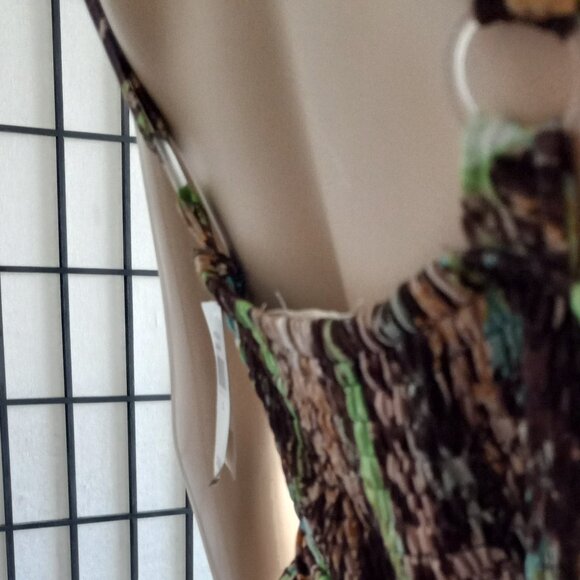 NWT Studio West Sz XL Faux Wrap Multicolor Animal Print Beaded Waist Dress - Picture 6 of 8